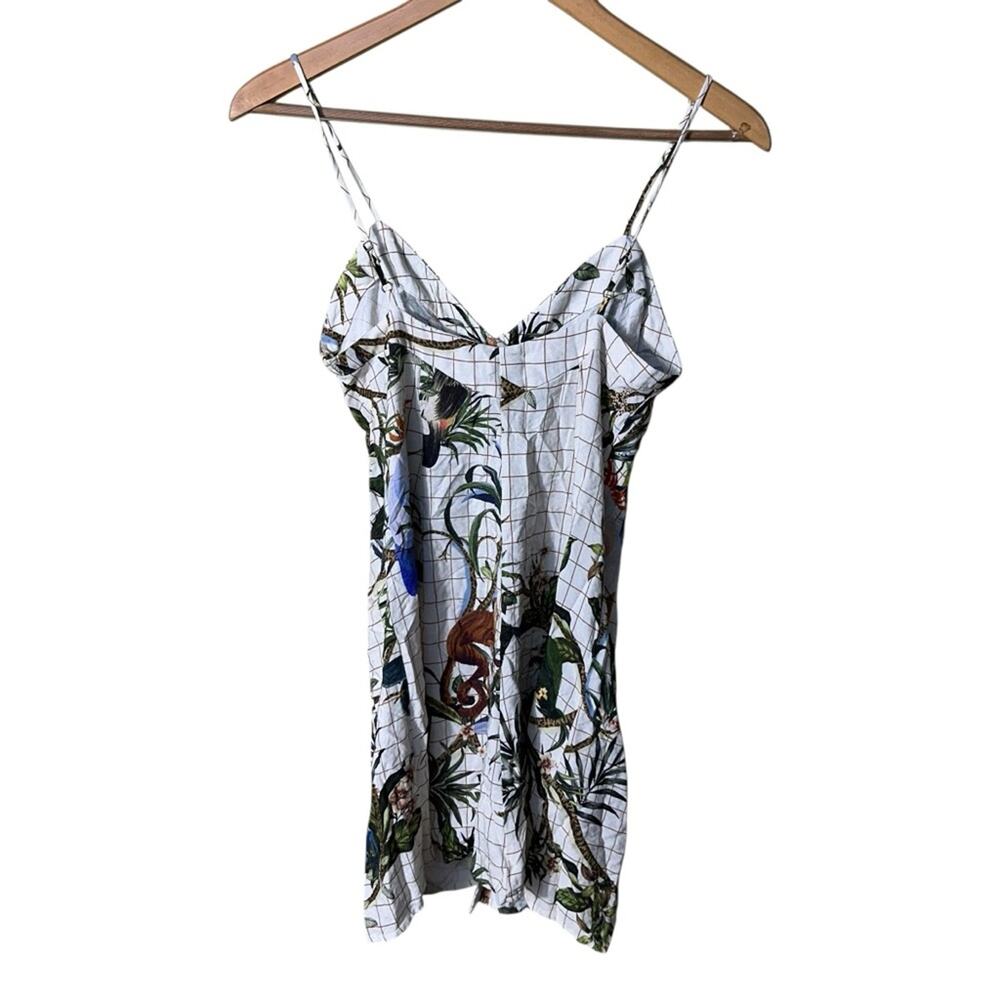 Farm Rio Button Front Wildlife Camisole Dress Size Small - Picture 6 of 9